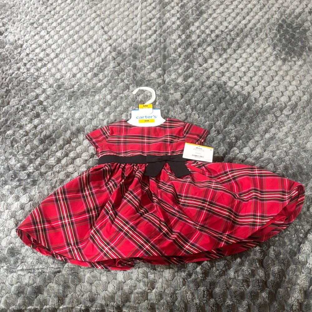 Carter's Red and Black Plaid Dress